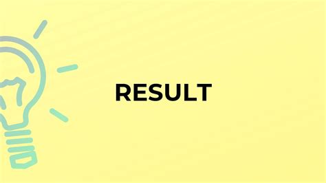 what does result mean in word.